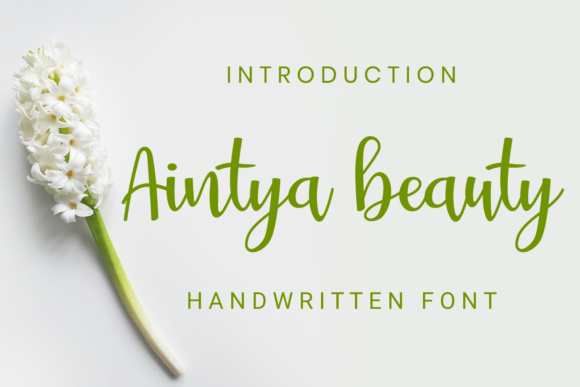 Aintya Beauty: A Handwritten Font for Digital Branding and Web Design