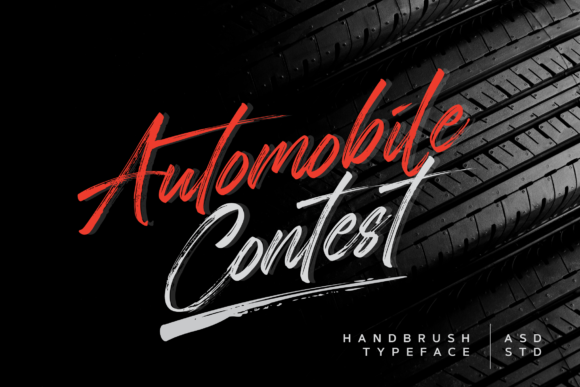 Automobile Contest Font for Crafters and Designers