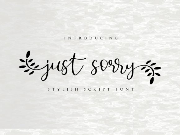 Just Sorry: A Script Font That Speaks with Grace